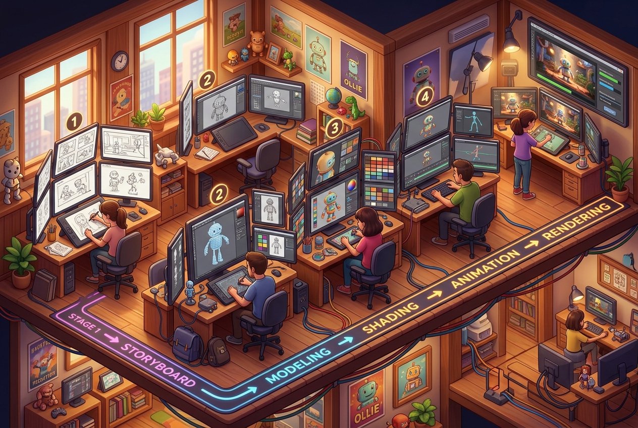 Pixar's Workflow Explained: How a Feature Actually Gets Made